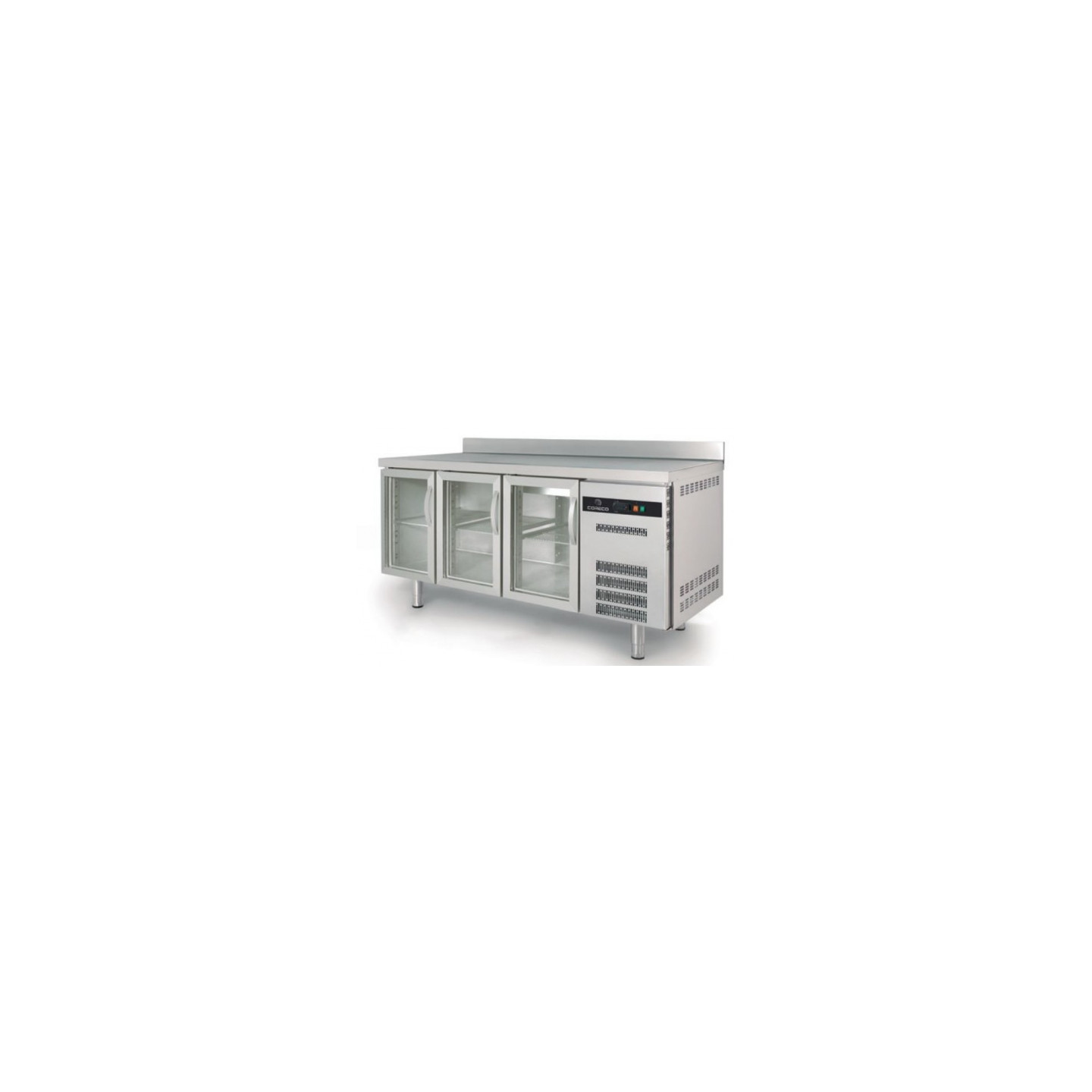 Meuble GN1/1 700 positif 1795mm 3 portes vitrées Coreco-mondialchr.com