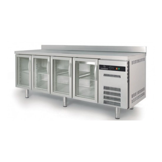 Meuble 700 GN 1/1 positif 2245mm 4 portes vitrées Coreco-mondialchr.com