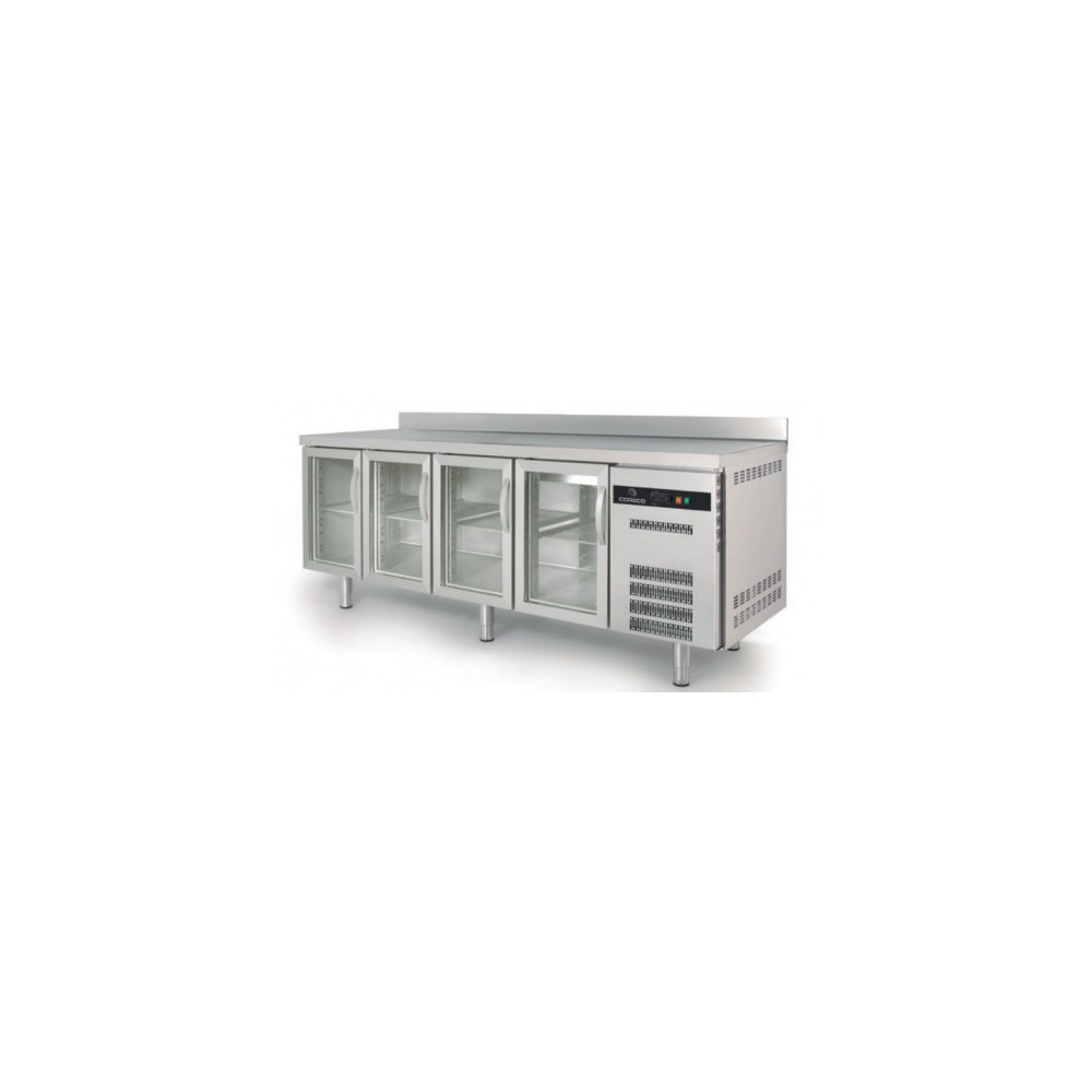 Meuble 700 GN 1/1 positif 2245mm 4 portes vitrées Coreco-mondialchr.com