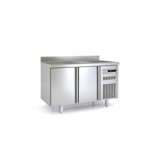 Meuble 700 GN1/1 positif 2 portes pleines avec évier Coreco-mondialchr.com