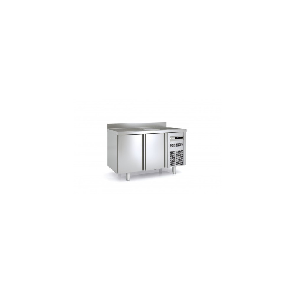 Meuble 700 GN1/1 positif 2 portes pleines avec évier Coreco-mondialchr.com