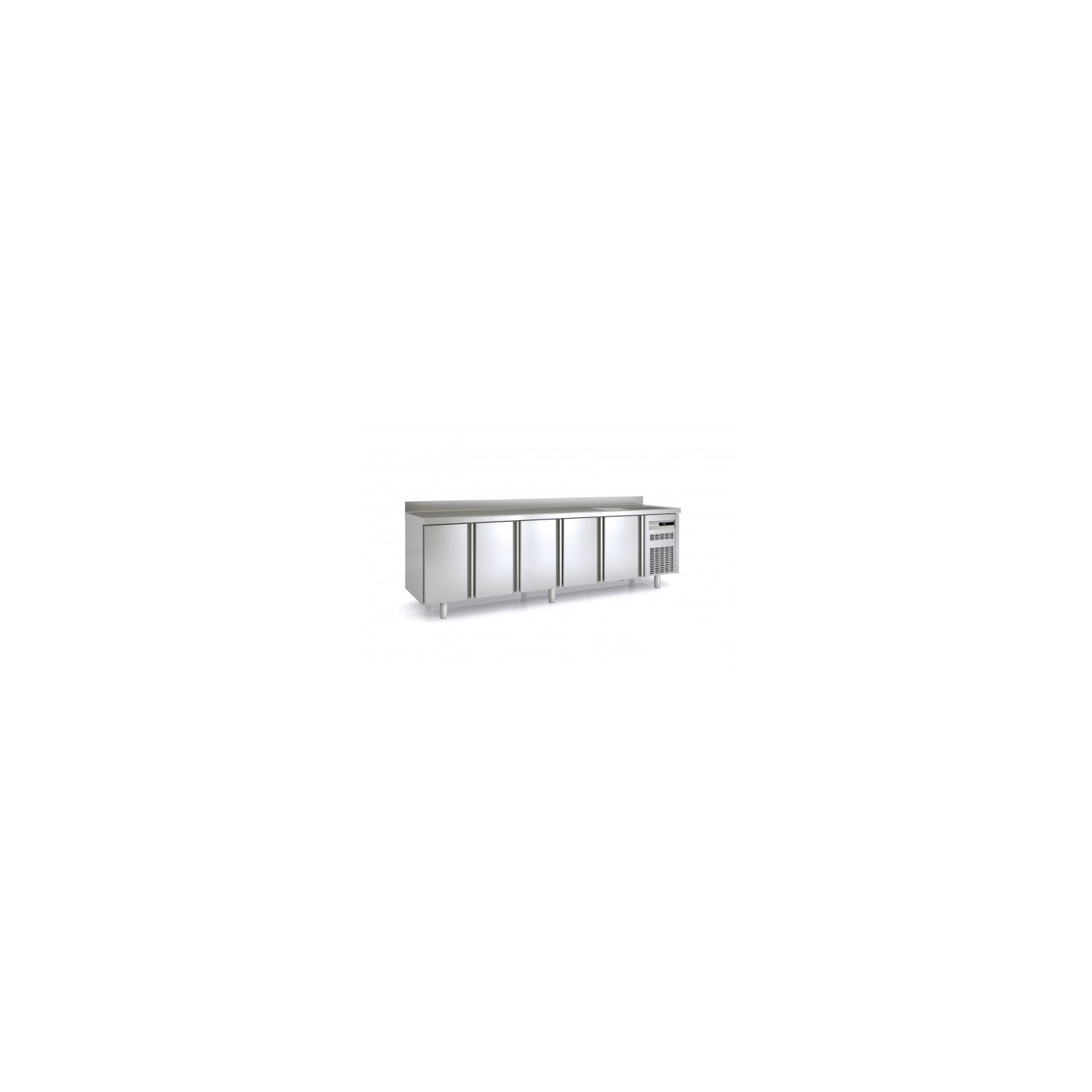 Meuble 700 GN1/1 positif 5 portes pleines avec évier Coreco-mondialchr.com