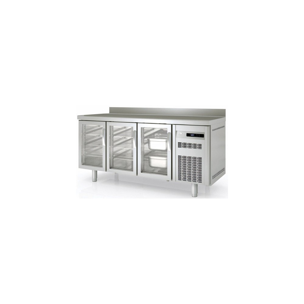 Meuble 700 GN1/1négatif 3 portes vitrées sans évier Coreco-mondialchr.com