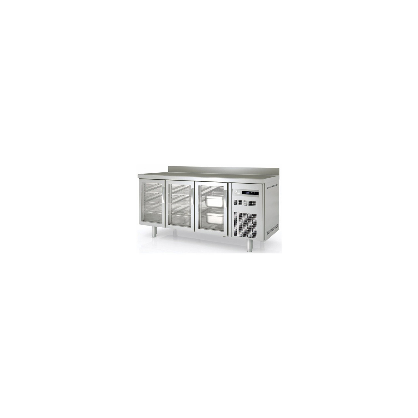 Meuble 700 GN1/1négatif 3 portes vitrées sans évier Coreco-mondialchr.com