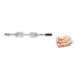 Broche rotative poulets fermés avec Fourchettes pour barbecue portugais au charbon de bois-mondialchr.com