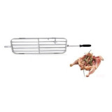 Grille rotative 3 Poulets pour barbecue portugais au charbon de bois-mondialchr.com