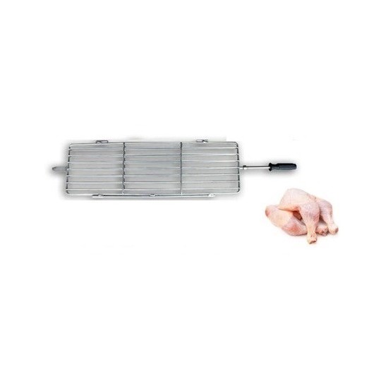 Grille rotative Cuisses et Ailes de Poulets pour barbecue portugais au charbon de bois-mondialchr.com