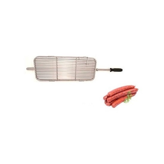 Grille rotative Saucisses pour barbecue portugais au charbon de bois-mondialchr.com