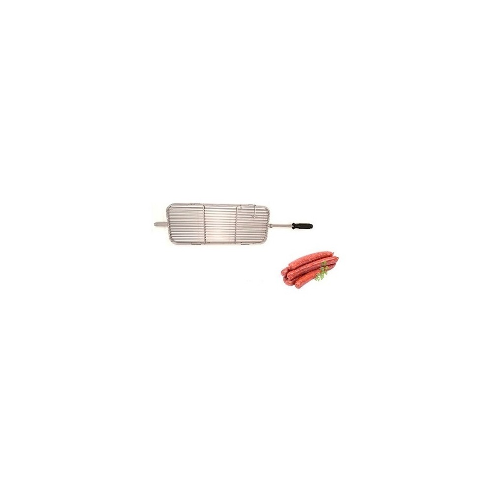 Grille rotative Saucisses pour barbecue portugais au charbon de bois-mondialchr.com