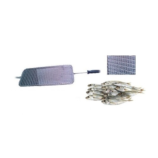 Grille rotative en DAMIER Poisson pour barbecue portugais au charbon de bois-mondialchr.com