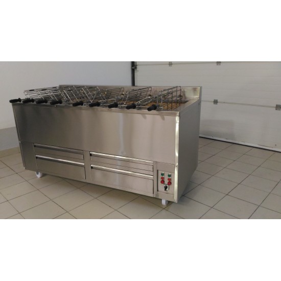 Barbecue Portugais au charbon de bois 9 Grilles rotatives RODRIGUES-mondialchr.com
