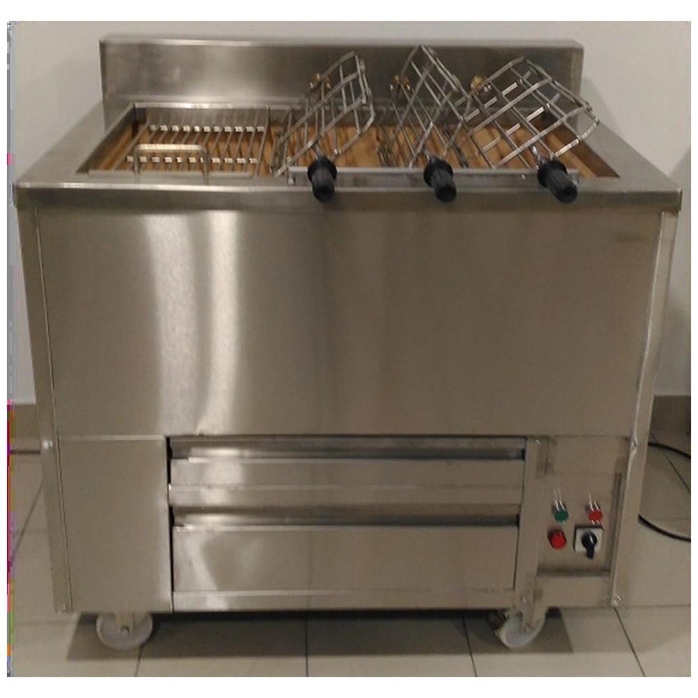 Barbecue Portugais au charbon de bois 3 Grilles rotative et 1 Grille fixe RODRIGUEZ-mondialchr.com