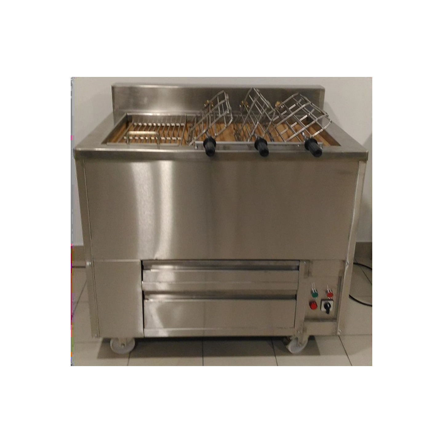 Barbecue Portugais au charbon de bois 3 Grilles rotative et 1 Grille fixe RODRIGUEZ-mondialchr.com