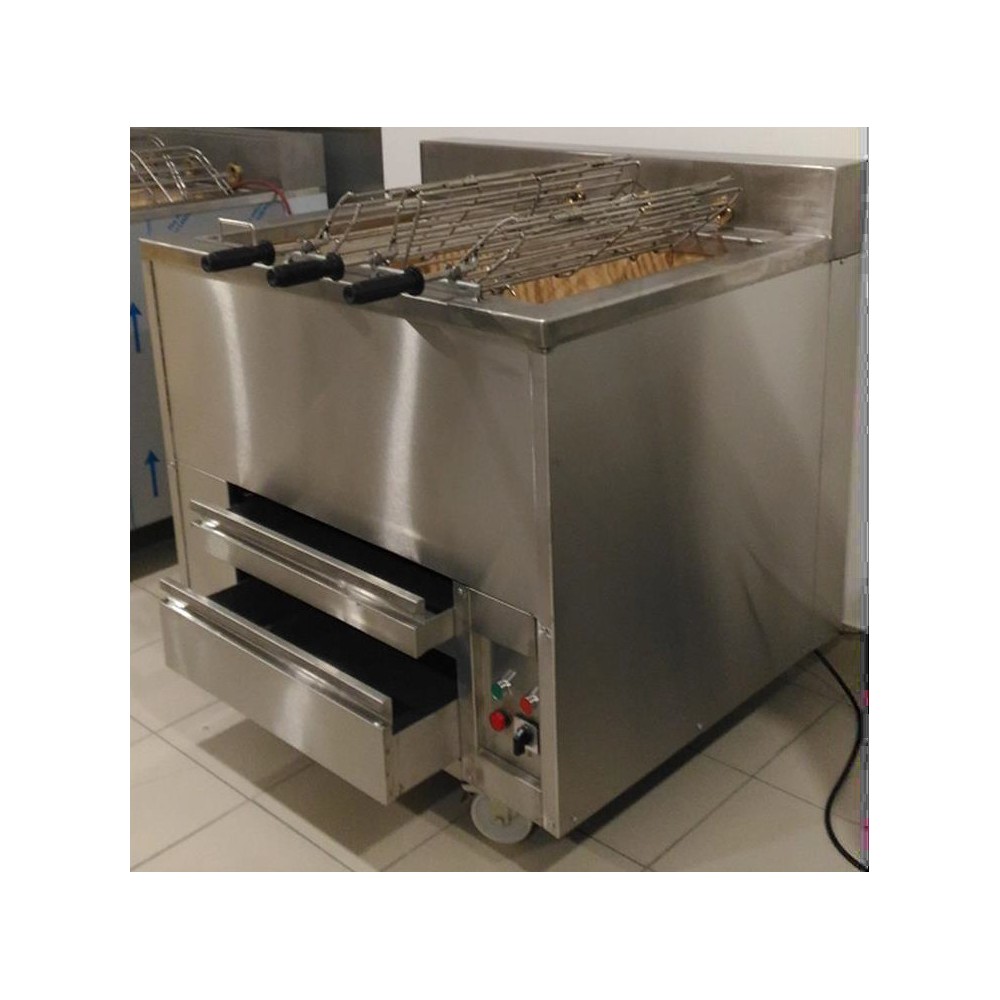 Barbecue Portugais au charbon de bois 3 Grilles rotative et 1 Grille fixe RODRIGUEZ-mondialchr.com