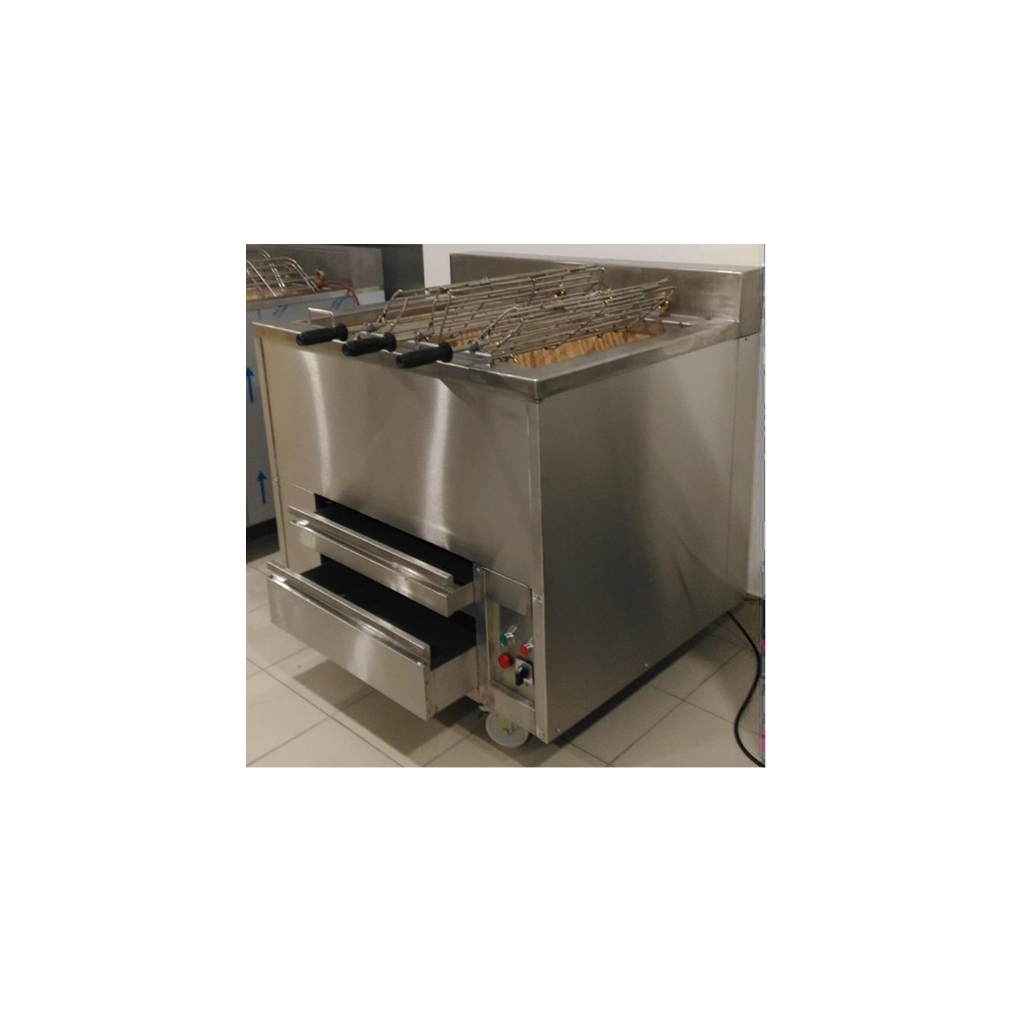 Barbecue Portugais au charbon de bois 3 Grilles rotative et 1 Grille fixe RODRIGUEZ-mondialchr.com