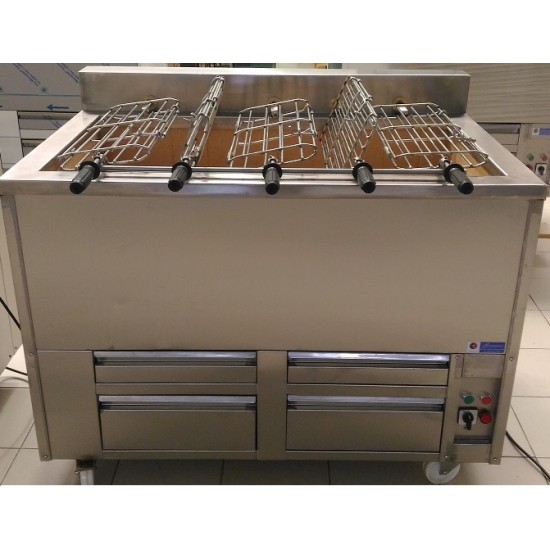 Barbecue Portugais au charbon de bois 5 Grilles rotative RODRIGUES-mondialchr.com