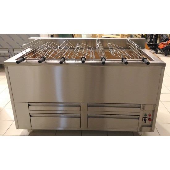 Barbecue Portugais au charbon de bois 7 Grilles rotative RODRIGUEZ-mondialchr.com
