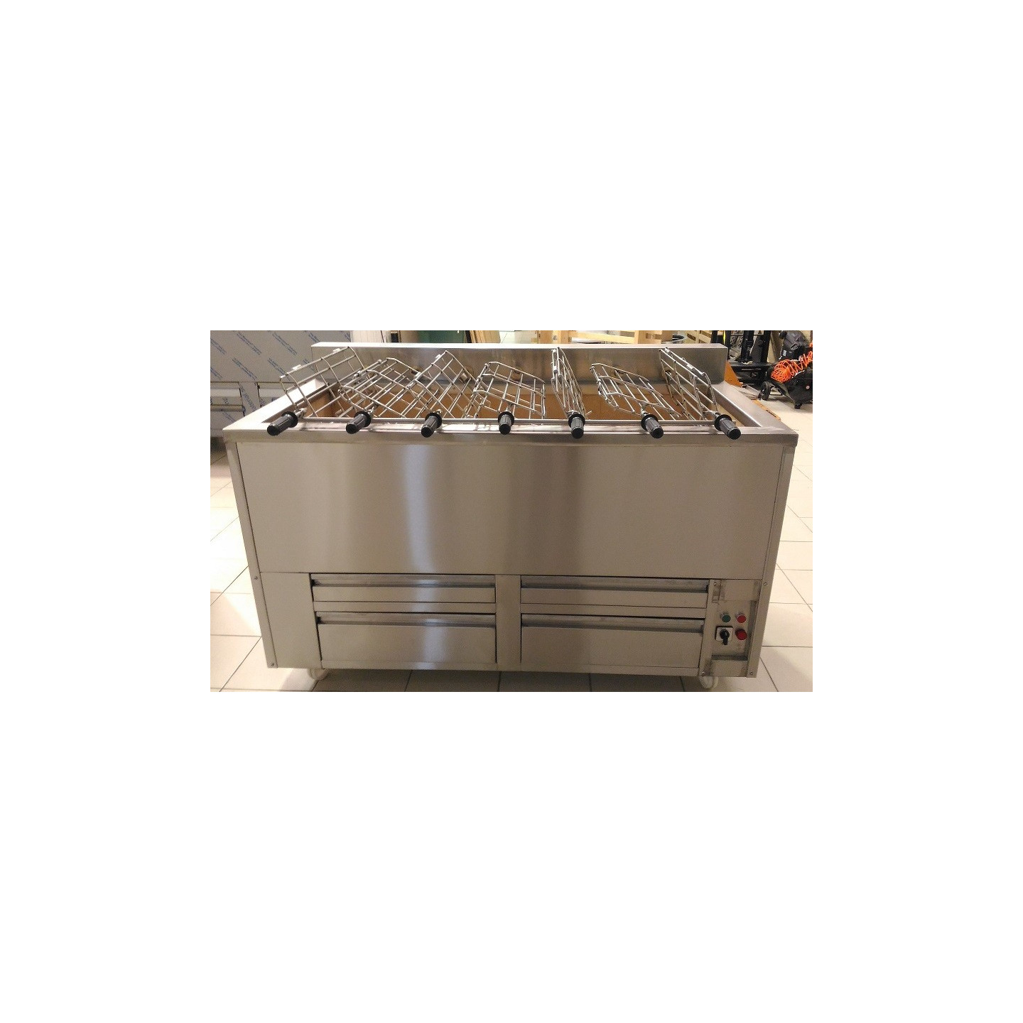 Barbecue Portugais au charbon de bois 7 Grilles rotative RODRIGUEZ-mondialchr.com