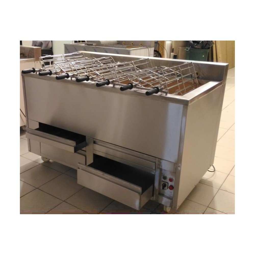 Barbecue Portugais au charbon de bois 7 Grilles rotative RODRIGUEZ-mondialchr.com