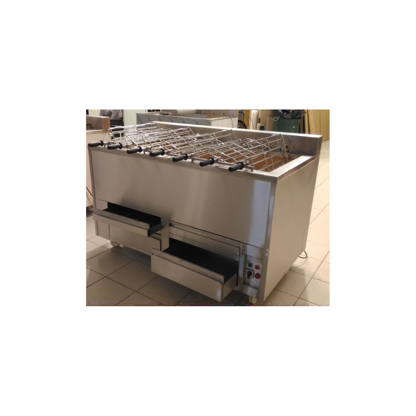Barbecue Portugais au charbon de bois 7 Grilles rotative RODRIGUEZ-mondialchr.com
