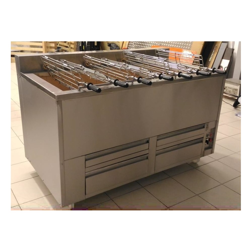 Barbecue Portugais au charbon de bois 7 Grilles rotative RODRIGUEZ-mondialchr.com