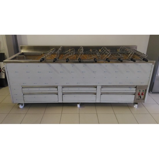Barbecue Portugais au charbon de bois 9 Grilles rotative et 1 Grille fixe RODRIGUES-mondialchr.com