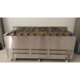 Barbecue Portugais au charbon de bois 10 Grilles rotative RODRIGUES-mondialchr.com