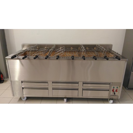 Barbecue Portugais au charbon de bois 10 Grilles rotative RODRIGUES-mondialchr.com