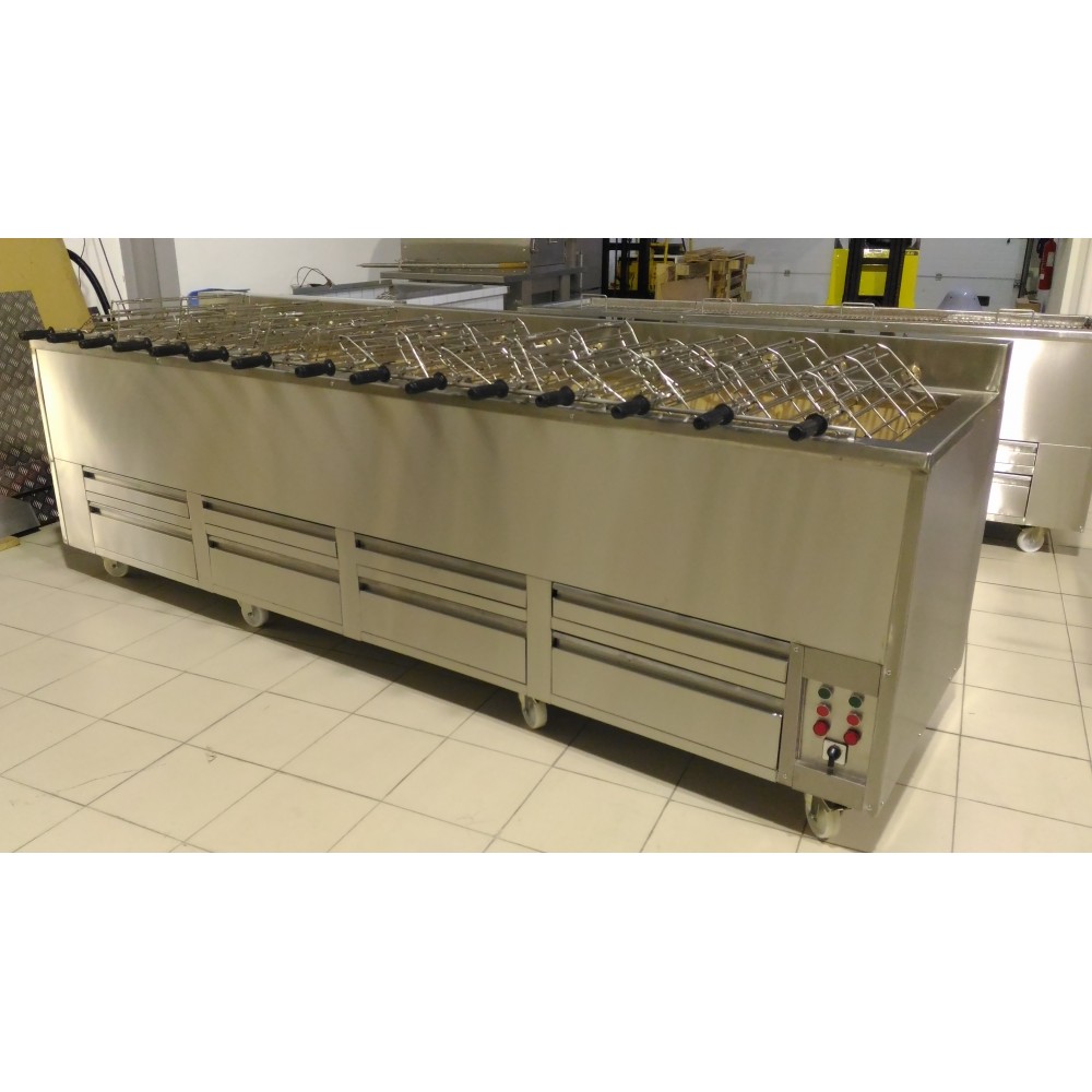 Barbecue Portugais au charbon de bois 15 Grilles rotative-mondialchr.com