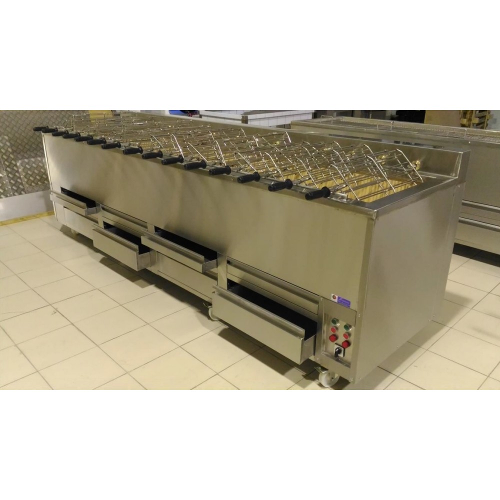 Barbecue Portugais au charbon de bois 15 Grilles rotative-mondialchr.com