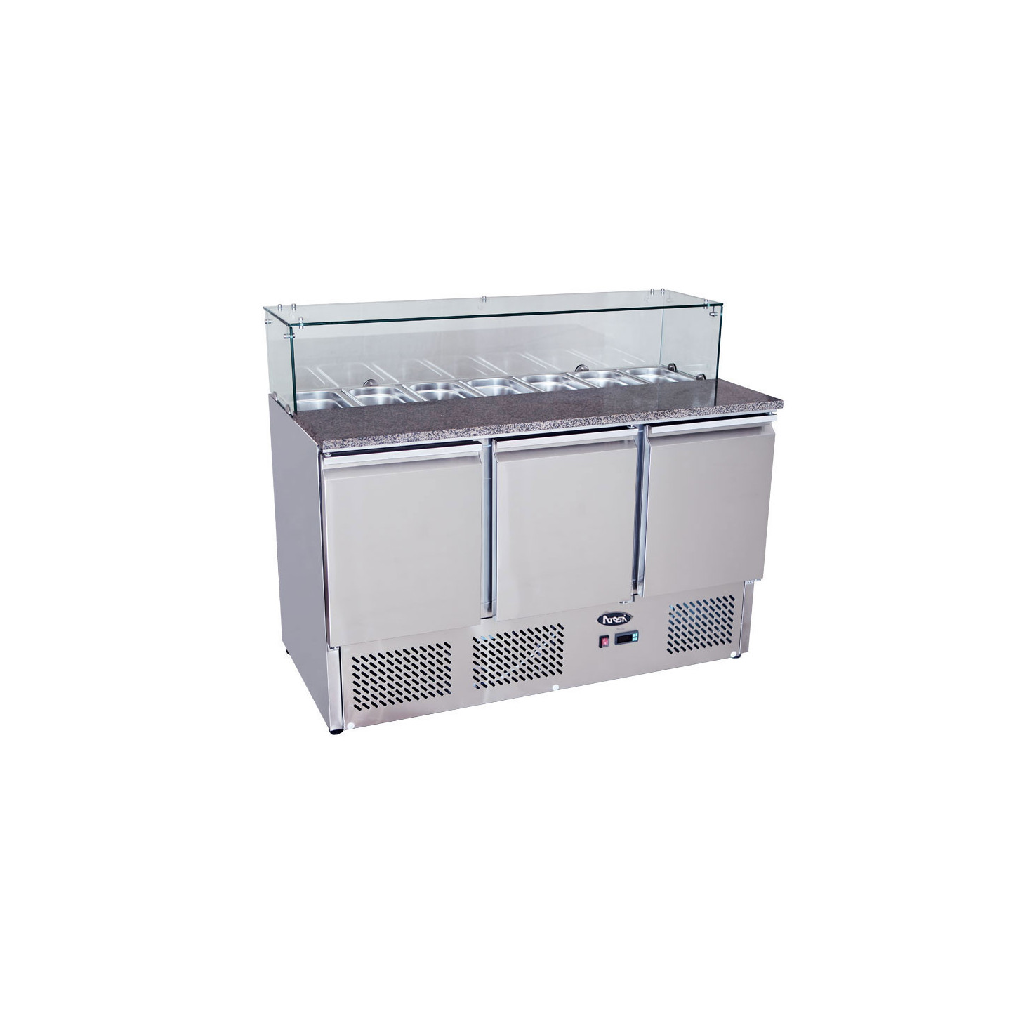 Table de préparation avec toit en verre 3Portes
