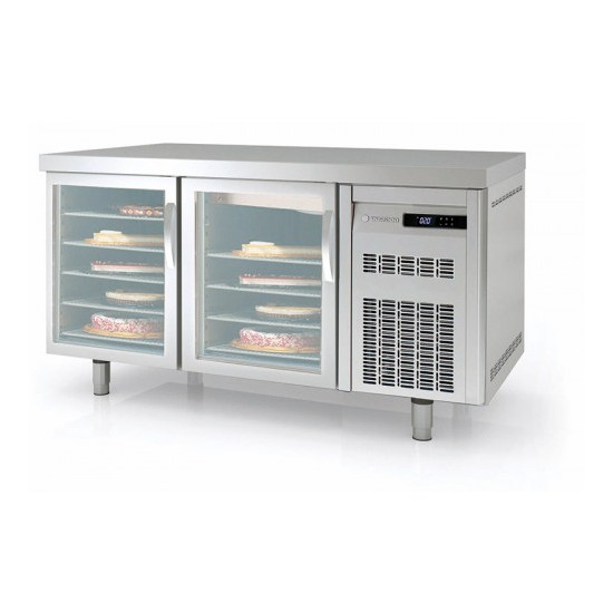Meuble Pâtissier 800 positif 2 portes vitrées Coreco-mondialchr.com