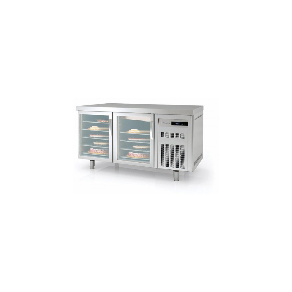 Meuble Pâtissier 800 positif 2 portes vitrées Coreco-mondialchr.com
