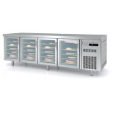 Meuble Pâtissier 800 positif 4 portes vitrées Coreco-mondialchr.com