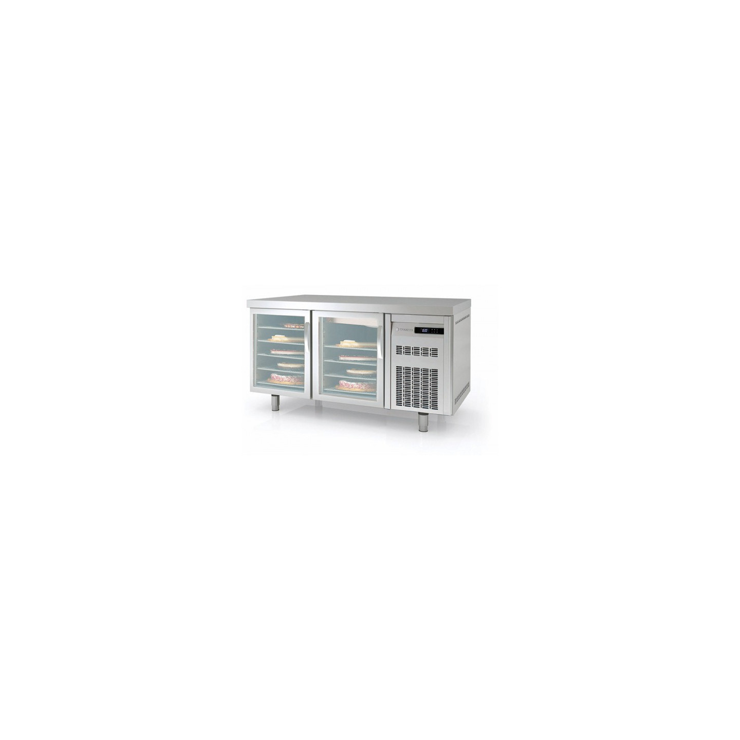 Meuble Pâtissier 800 négatif 2 portes vitrées Coreco-mondialchr.com