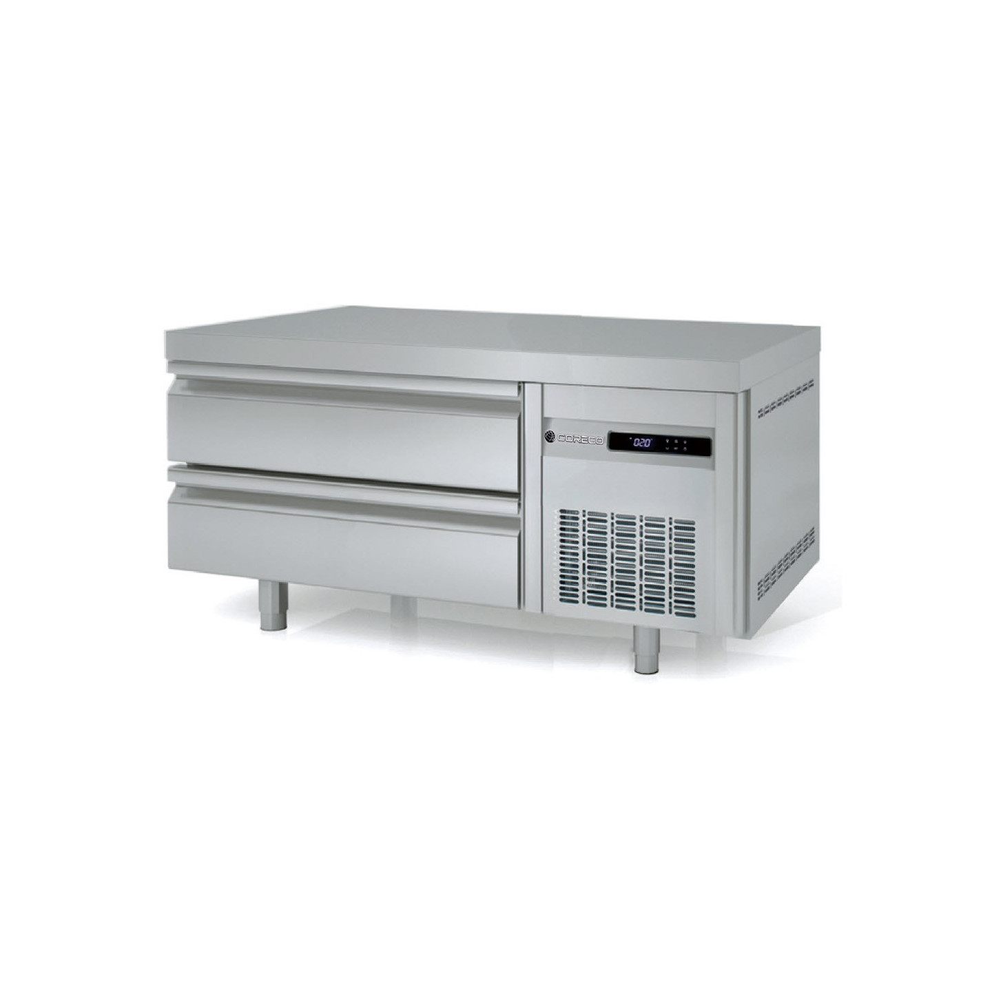 Soubassement réfrigéré 1210mm 2 tiroirs GN2/1 Coreco-mondialchr.com