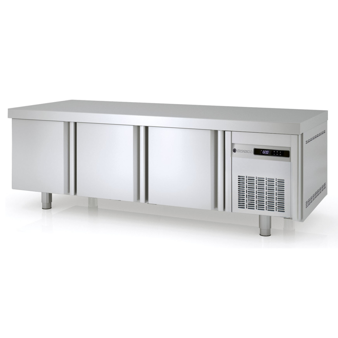 Soubassement réfrigéré Positif 1795mm 3 portes GN1/1 Coreco-mondialchr.com