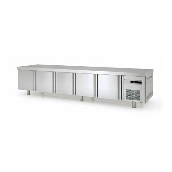 Soubassement réfrigéré Positif 2695mm 5 portes GN1/1 Coreco-mondialchr.com