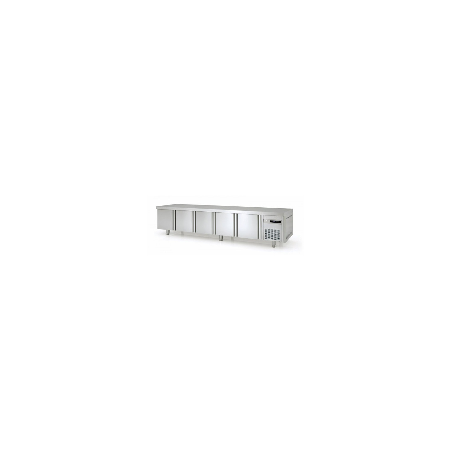 Soubassement réfrigéré Positif 2695mm 5 portes GN1/1 Coreco-mondialchr.com