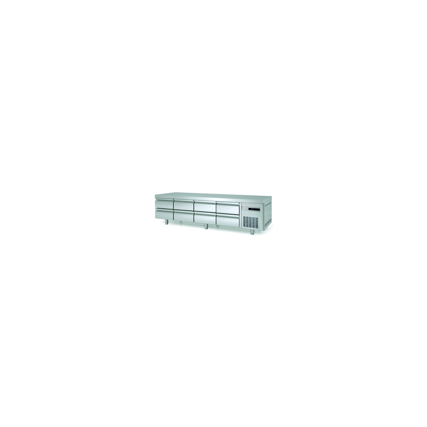 Soubassement réfrigéré Positif 2245mm 8 tiroirs GN1/1 Coreco-mondialchr.com