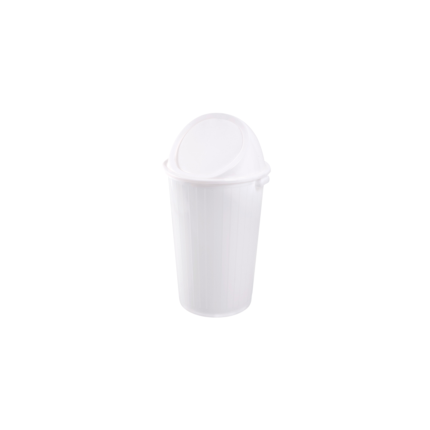 Poubelle ronde 35L blanc avec couvercle basculant Gilac-mondialchr.com