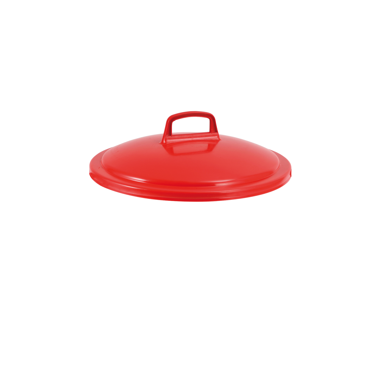 Couvercle avec poignée pour poubelle ronde 75L rouge Gilac-mondialchr.com