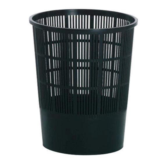 Corbeille à papier ajourée 15L petit modèle noir Gilac-mondialchr.com