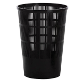 Corbeille à papier ajourée 50L grand modèle noir Gilac-mondialchr.com