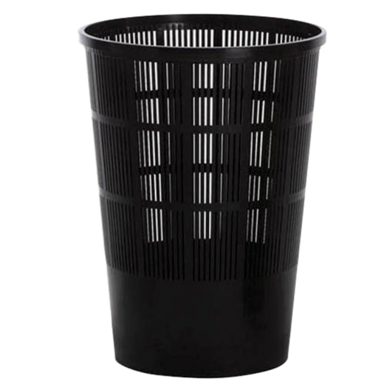 Corbeille à papier ajourée 50L grand modèle noir Gilac-mondialchr.com