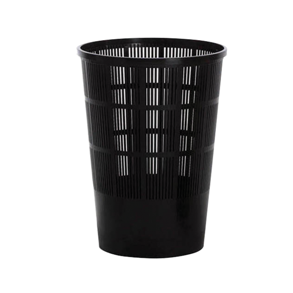 Corbeille à papier ajourée 50L grand modèle noir Gilac-mondialchr.com