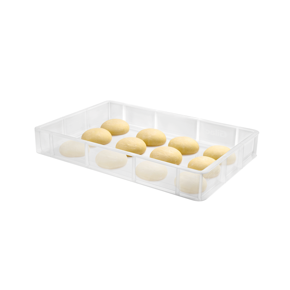 Bac à pâtons 600 x 400 x 90 mm 15 L translucide Gilac-mondialchr.com