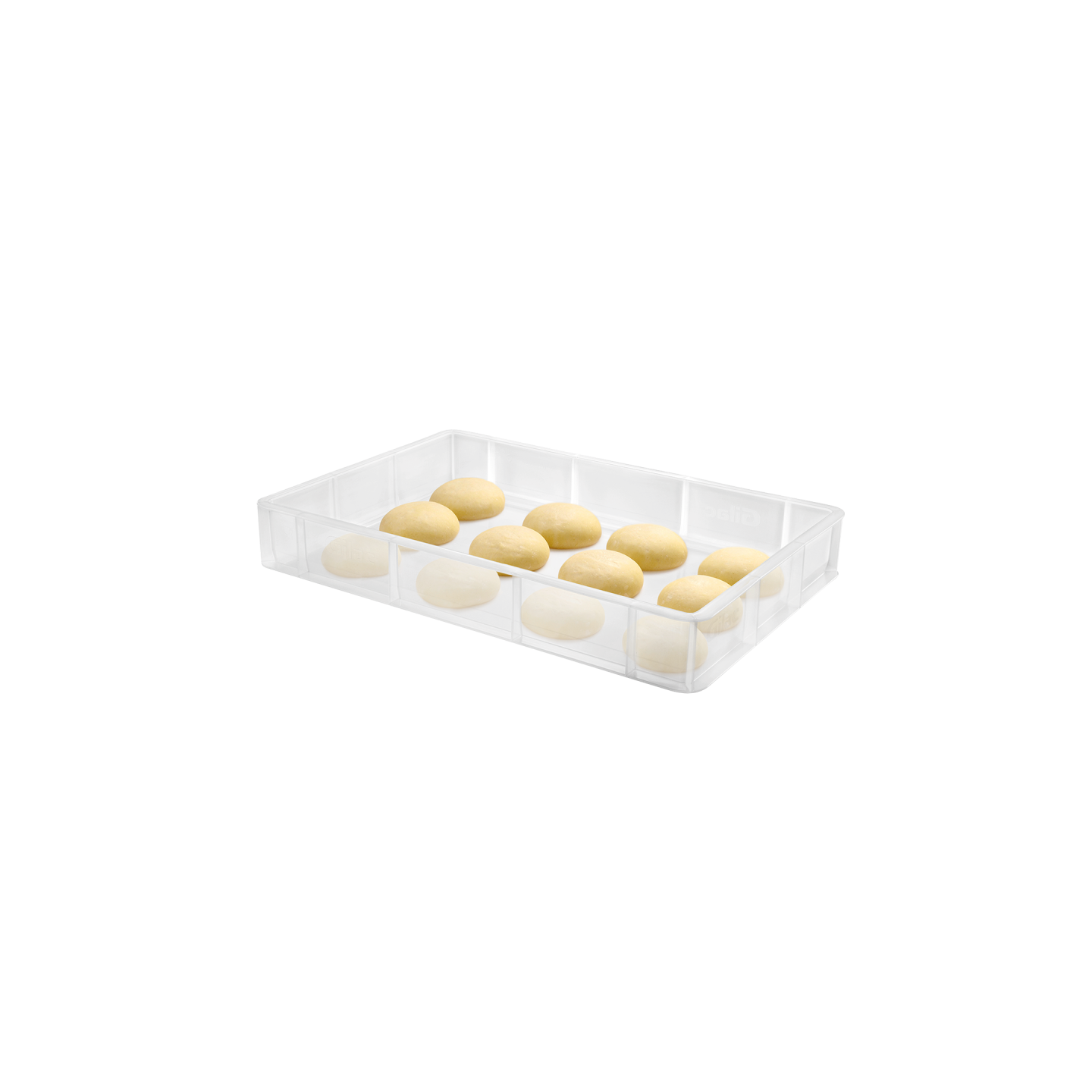 Bac à pâtons 600 x 400 x 90 mm 15 L translucide Gilac-mondialchr.com