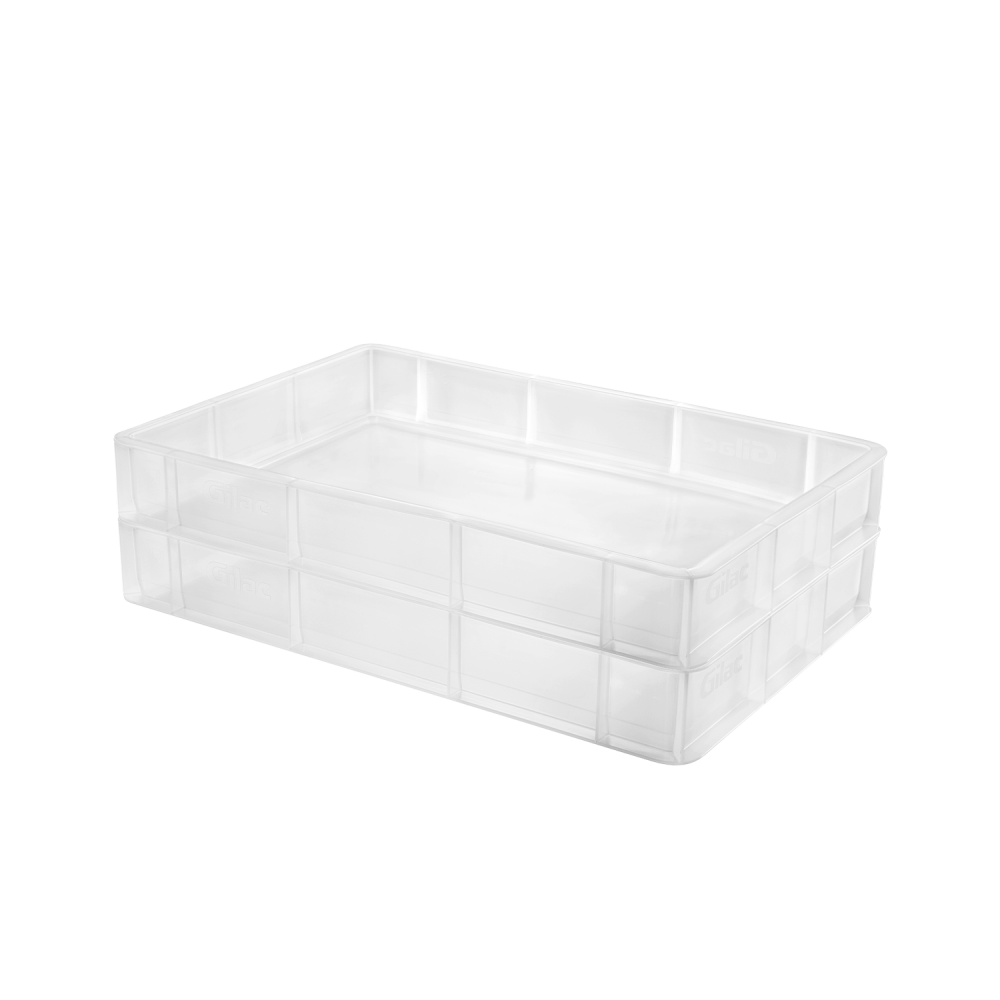 Bac à pâtons 600 x 400 x 90 mm 15 L translucide Gilac-mondialchr.com