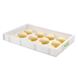 Bac à pâtons biosourcé 600x400x90mm 15L blanc Gilac-mondialchr.com